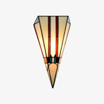 Afbeelding laden in galerijweergave, TF Sorenia Art Deco glas-in-lood wandlamp – met de hand geslepen glazen wandkandelaar voor woonkamer