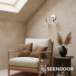 Load image into Gallery viewer, Merin Metal & Glass Sculptural Wall Sconce for Vanity & Bathroom