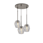 Load image into Gallery viewer, Talvior Sculptural Lighting - 3-Light Faceted Chandelier in Versatile Finishes | Explore Collection
