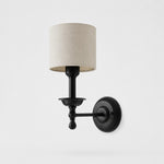 Afbeelding laden in galerijweergave, Vintage wandlamp met stoffen kap