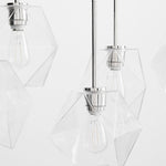 Load image into Gallery viewer, Talvior Luminous Geometric 7-Light Faceted Glass Chandelier