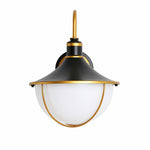Cargar imagen en el visor de la Galería, Black and Gold Outdoor Wall Lantern