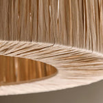 Charger l'image dans la visionneuse de la galerie, Welanery Plafonnier Tissé Naturel Minimaliste Rustique - Lampe Durable pour Cuisine ou Couloir