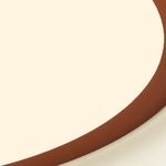 Cargar imagen en el visor de la Galería, Close detail of the orange red metal rim and milky acrylic diffuser