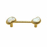 Afbeelding laden in galerijweergave, French Vintage Cashew Shell Brass Cabinet Knobs and Pulls - image 5