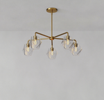 Load image into Gallery viewer, Talvior Sculptural 5-Light Chandelier - Faceted Design, Modern Finishes - Illuminate Spaces