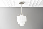 Afbeelding laden in galerijweergave, Geotower glazen hanglamp - elegante woningverlichting