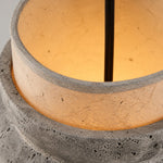 Cargar imagen en el visor de la Galería, Close-up of glowing travertine stone shade rim and cord