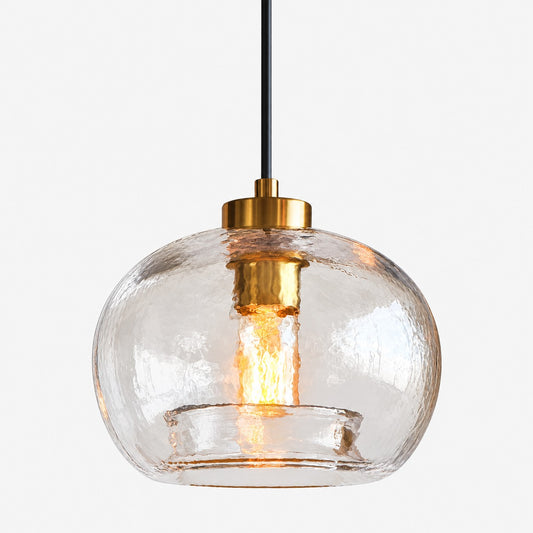 Lampada a sospensione moderna in vetro per sala da pranzo, stile rustico moderno