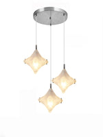 Load image into Gallery viewer, Art Deco Star Staircase Pendant Light - Frosted Glass Hanging Fixture - Astris Altair