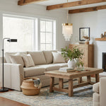 Afbeelding laden in galerijweergave, Cavara meerlaagse glazen staafkroonluchter – gelaagde messing hanglamp voor eetkamer en entree