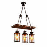 Cargar imagen en el visor de la Galería, Rustic Industrial Solid Wood Pendant Light Collection