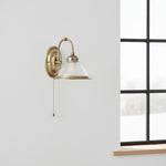 Afbeelding laden in galerijweergave, TF Vintora Ribbelglas Wandlamp - Industriële Belvorm voor Eetkamer en Gang