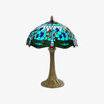 Afbeelding laden in galerijweergave, TF Dragonfly Tafellamp – Vintage Glas-in-Lood voor Woonkamer & Slaapkamer