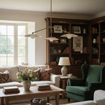 Load image into Gallery viewer, Curva Metal Antique Brass Chandelier - Modern Industrial Lighting Pendant