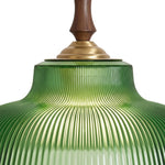 Charger l'image dans la visionneuse de la galerie, Suspension vintage Elunaris en forme de trompette avec abat-jour en verre vert pour salle à manger