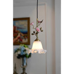 Bild in die Galerieansicht laden, Lalique Rosen Glas Pendelleuchte