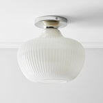 Load image into Gallery viewer, Rivrona Glass Flush Mount Ceiling Light - Modern Champagne Globe Design