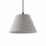 Cargar imagen en el visor de la Galería, Eaveside Skirt Vintage Fabric Shade Pendant Light - Soft Gray Blue
