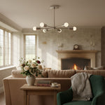 Load image into Gallery viewer, Mobilux Line Mid Century Gold Sputnik Chandelier - Geometric Brass Fixture