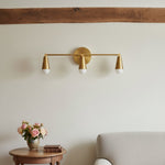 Load image into Gallery viewer, Pyralis Cone 3 Light Vanity Light - Modern Sconce