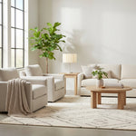 Afbeelding laden in galerijweergave, Velura Tafellamp - Beige Linnen Kap in Lichtbeige