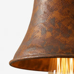 Cargar imagen en el visor de la Galería, Close-up of weathered rust metal texture on pendant shade