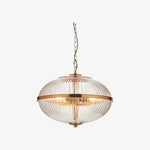 Load image into Gallery viewer, Luntra Contemporary Multi-Light Pendant with Textured Glass for Bedrooms and Hallways