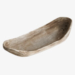 Afbeelding laden in galerijweergave, Distressed Paulownia Wood Boat-Shaped Serving Tray
