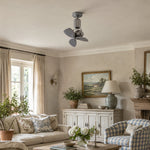 Carica l'immagine nella visualizzazione Galleria, Compact ceiling fan in a country style living room