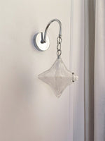 Load image into Gallery viewer, Art Deco Star Wall Sconce - Frosted Glass Light for Hallway - Astris Selene