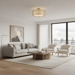 Afbeelding laden in galerijweergave, Moderne 3-licht mesh ontwerp plafondlamp - dimbaar voor woonkamer