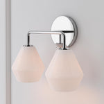 Load image into Gallery viewer, Merin Metal & Glass Sculptural Wall Sconce for Vanity & Bathroom