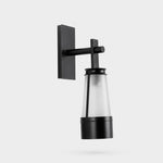Cargar imagen en el visor de la Galería, Vintage black outdoor wall lantern on a light background