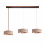 Charger l'image dans la visionneuse de la galerie, Three-light yellow travertine linear LED pendant SKU image