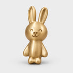 Afbeelding laden in galerijweergave, Brass rabbit 55 mm cabinet knob front view
