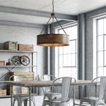Afbeelding laden in galerijweergave, Velara Industrieel Trommelkap Hanglamp – Industrieel Stijl Hanglamp voor Keuken en Eetkamer U04