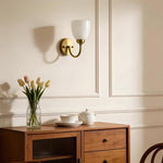Load image into Gallery viewer, Mild Velin Wall Lamp – Brass and Frosted Glass Wall Sconce for Bedroom and Living Room