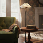 Afbeelding laden in galerijweergave, TF Fargo geometrische art deco Tiffany vloerlamp voor hoekverlichting in de woonkamer