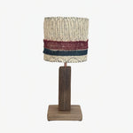 Cargar imagen en el visor de la Galería, Red and blue stripe loofah table lamp on a white background