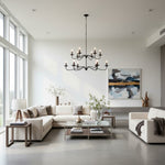 Load image into Gallery viewer, Reticula Modern Round Chandelier – Iron Frame with Open Circular Design for Dining or Entry