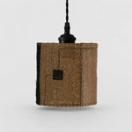 Cargar imagen en el visor de la Galería, Natural Loofah Woven Pendant Lamp Wabi Sabi Patchwork Hanging Light