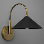 Load image into Gallery viewer, Curva Metal Curved Arm Modern Wall Sconce for Bedroom & Hallway
