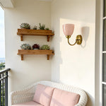 Load image into Gallery viewer, Mild Velin Wall Lamp – Brass and Frosted Glass Wall Sconce for Bedroom and Living Room