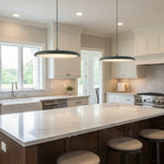 Afbeelding laden in galerijweergave, Astris Moderne Schijf Hanglamp – Zacht Gloeiende LED Hanglamp voor Eetkamer en Woonruimte