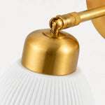 Charger l'image dans la visionneuse de la galerie, Adjustable brass joint and ceramic shade detail
