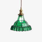 Cargar imagen en el visor de la Galería, Vintage Stained Glass Pendant Light 3