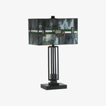 Charger l’image dans la visionneuse de la galerie, Lampe de table rectangulaire en vitrail Culletto – Aspect artisanal pour chambres et couloirs