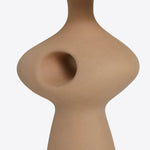 Afbeelding laden in galerijweergave, Pryssa keramische tafellamp met ivoorkleurige linnen kap - artistieke verlichting voor woonkamer of slaapkamer