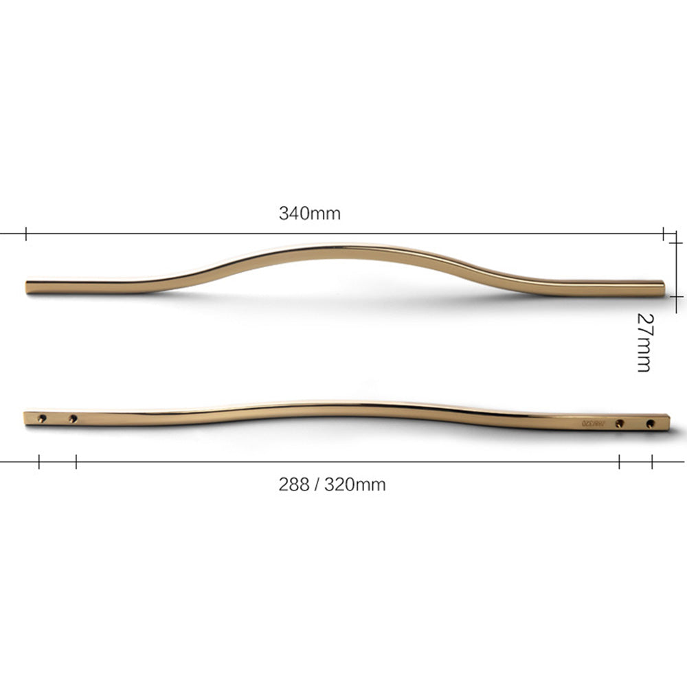 Curved Cabinet Handles – Minimalist Black Gold Cabinet Door Handle Set